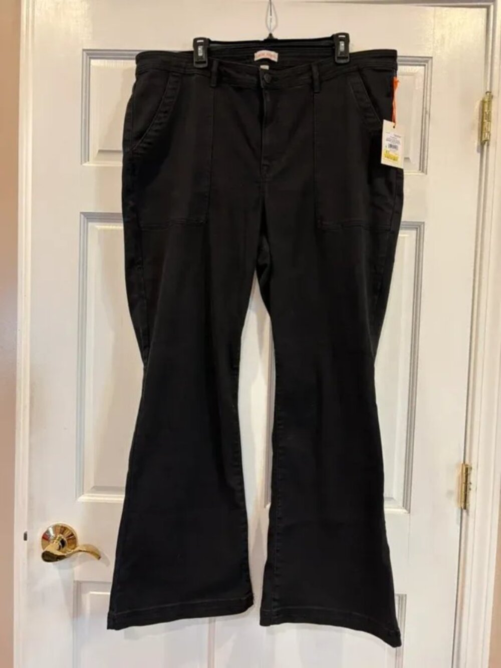 Women's Plus Size 20 High-Rise Anywhere Flare Jeans - Knox Rose Black Denim